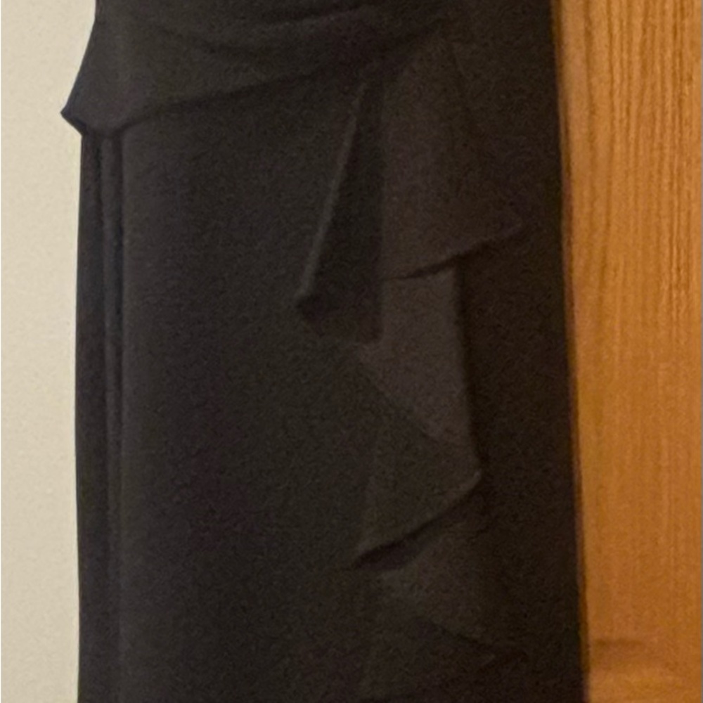 Betsy & Adam ruffled boat neck gown